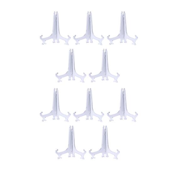 2/5/10 шт. прозрачные пластиковые держатели тарелок треугольной структуры, стабильная поддержка, складные подставки для свадеб, домашнего декора, дней рождения