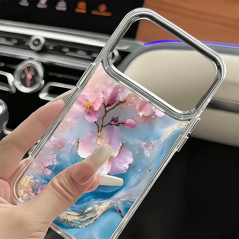 Чехол с узором «Золотой Мрамор» для iPhone 17 Pro Max Позолоченная Рамка Камеры Прозрачная Мягкая Крышка Для iPhone 16 15 14 13 Pro Max 11 16E 17E