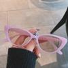 Винтажные Маленькие Очки Кошачий Глаз Женские Мужские Популярные Солнцезащитные Очки Панк Роскошный Бренд Дизайнерские Ретро Сексуальные Розовые Линзы UV400