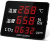 HATUSOKU Commercial Large Screen CO2 Sensor Carbon Dioxide Concentration Meter CO2 Measuring Instrument NDIR Method Alarm Function Japanese Company