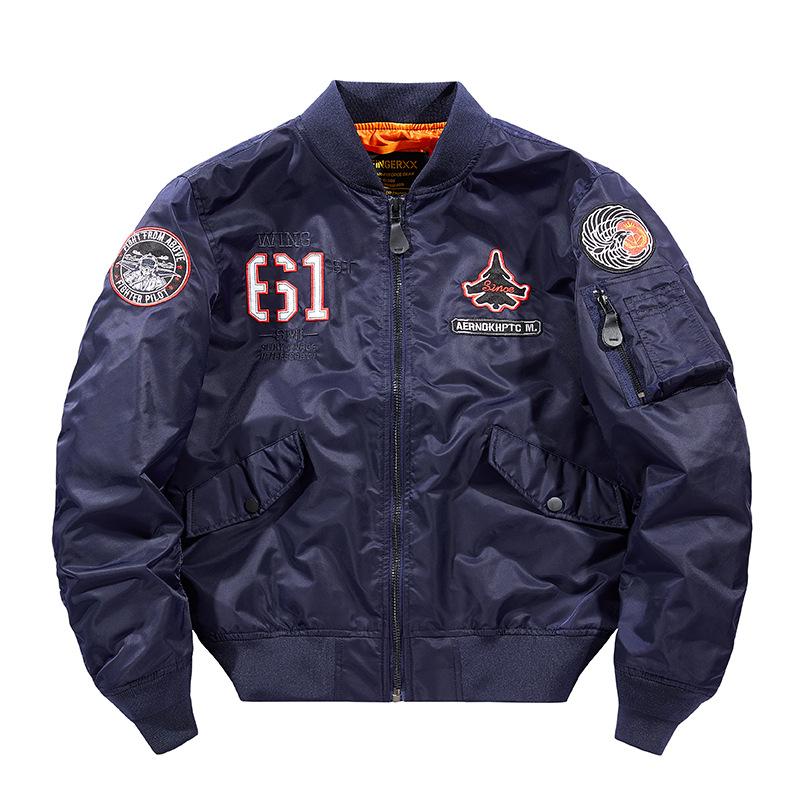 Мужская летная куртка с вышивкой ВВС, мужская бейсбольная форма с вышивкой