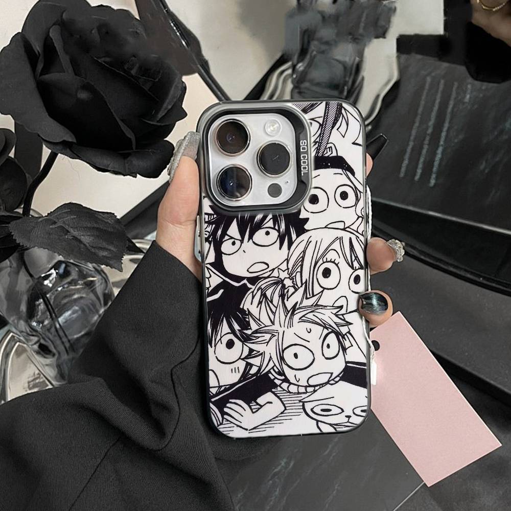ЧЕХОЛ ДЛЯ ТЕЛЕФОНА ANIME F-FAIRY TAIL Для IPhone 16 17 15 14 12 13 Pro Max Черный Цвет Ударопрочный Чехол