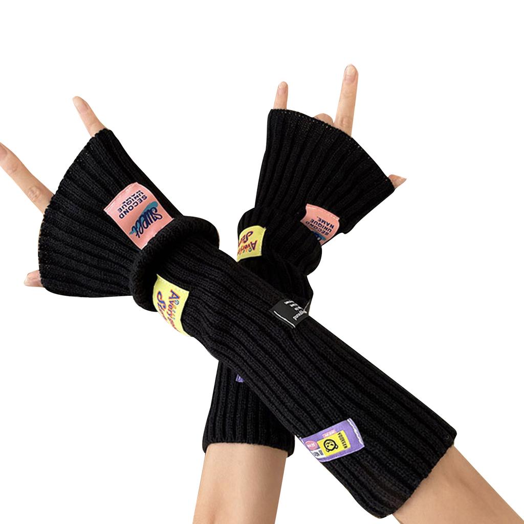 Knitted Arm Sleeves Fingerless Mittens Elastic Wrist Sleeves For Daily Wear and Outdoor Activities Girls Gift Stylish