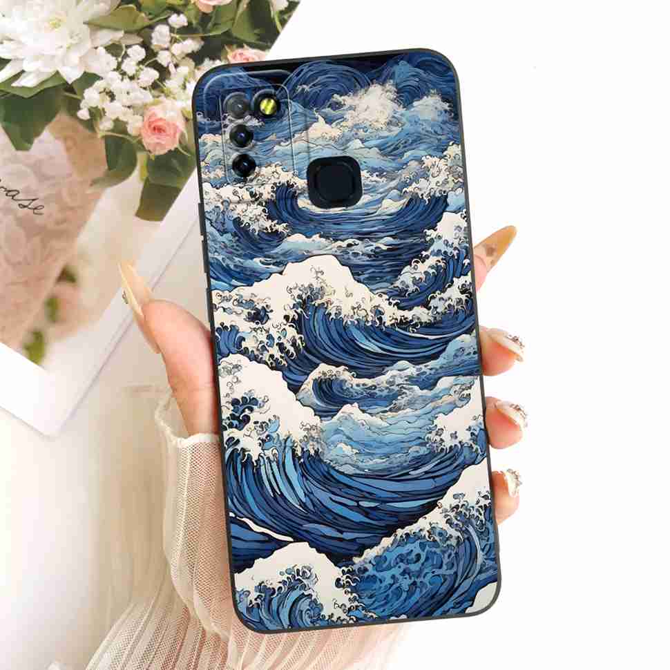 Чехол для Infinix Hot 10 Lite X657B Милый мультяшный принт кошки Силиконовая задняя крышка Чехлы для защиты телефона Infinix Hot 10Lite