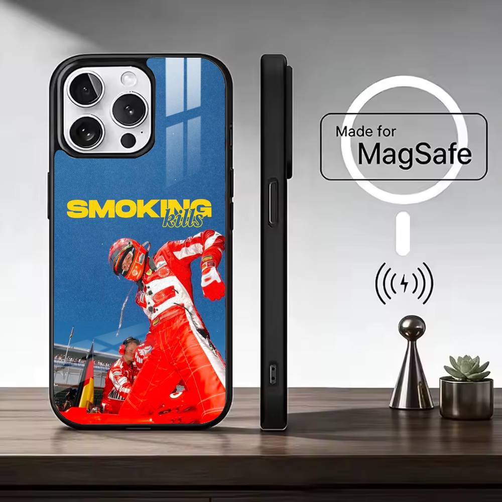 Racer Michael S-Schumacher For Magsafe Phone Case for iPhone 17 16 15 14 13 12 11 Series Wireless Charging