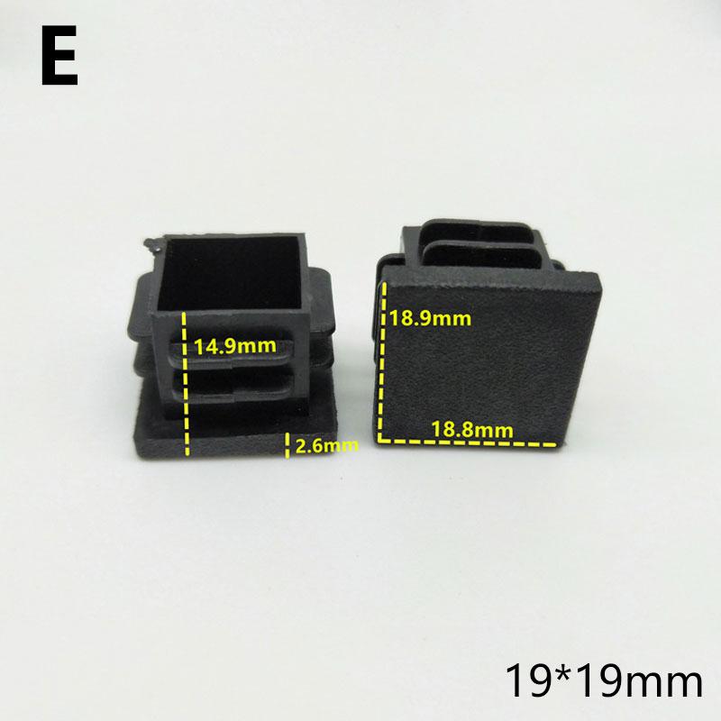 10 шт., черные заглушки для трубок, вставки для труб, квадратные торцевые заглушки, защитные накладки для пола, накладки на ножки мебели, подушечки для ножек