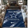 Dallas Cowboys Crystal Velvet Rug, Custom Name Text Personalized Non‑Slip Floor Mat for Home Decor Gift