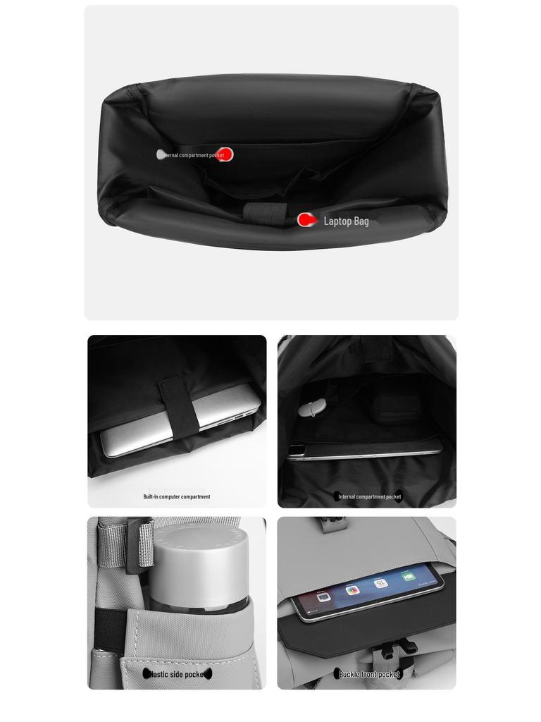 Мужской рюкзак-роллтоп большой вместимости с водоотталкивающей пропиткой для поездок и использования на открытом воздухе