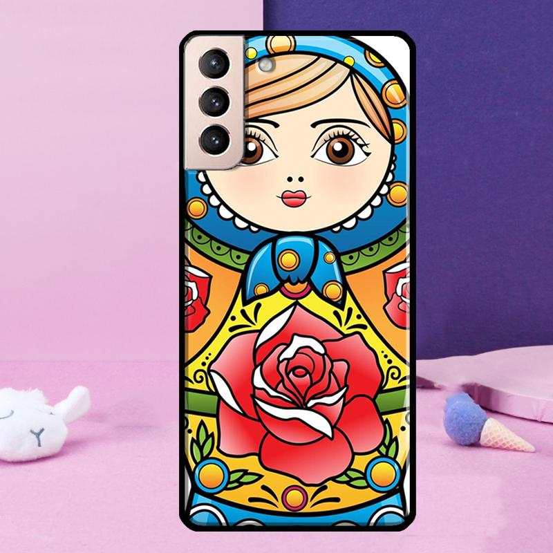 Russian Nesting Doll Phone Case For Samsung Galaxy S24 Ultra S25 Ultra S9 S10 S20 S21 S22 Plus S23 S24 FE Cover