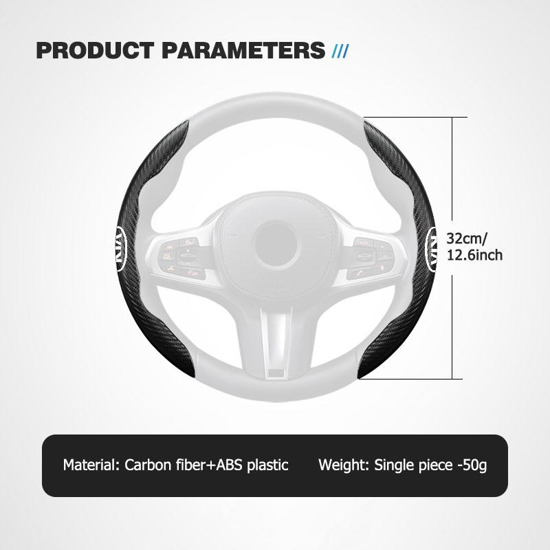 Carbon Fiber Car Anti-Slip Steering Wheel Cover Decorative Cover Protective Cover For KIA Rio K5 K2 Sportage Ceed Sorento CF5