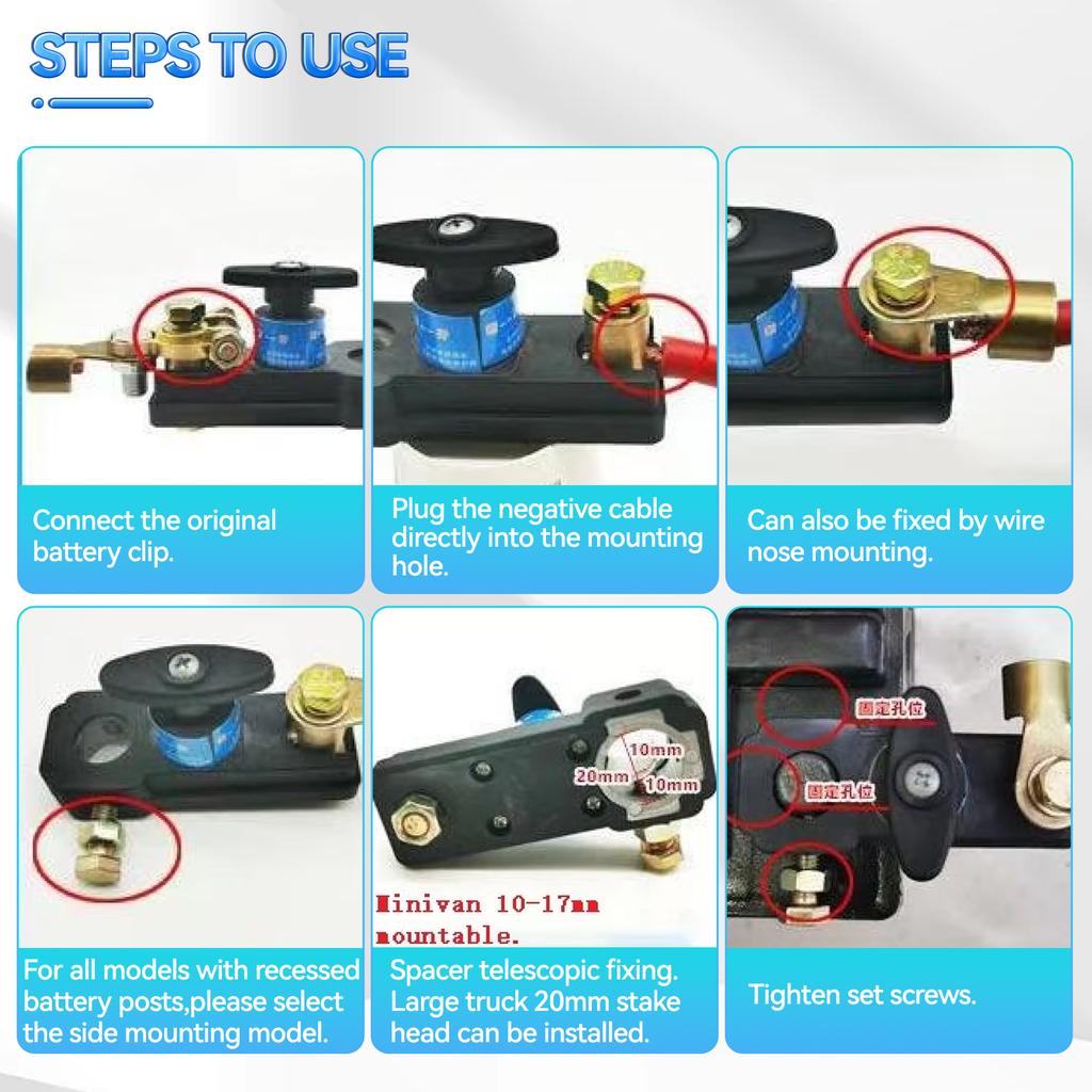 Универсальный 12 В/24 В автомобильный выключатель аккумулятора, изолятор, выключатель питания, выключатели для автофургонов, квадроциклов, лодок, автомобилей, грузовиков, автояхт, медь