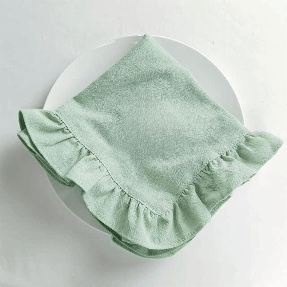 Cotton Afternoon Tea Tableware Mat French-style Table Napkin Ruffled Edge Place Mat  Photography