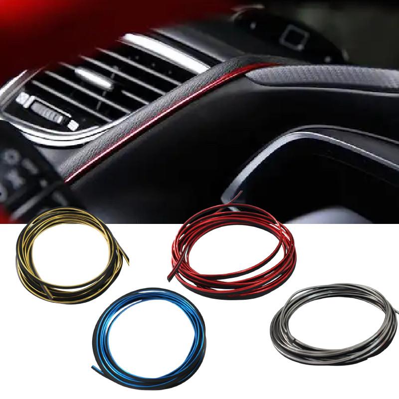 Styling Car Moulding Decorative Filler Strip Interior Exterior Set Red Meters 5