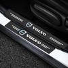 4PCS  Leather Car Door Threshold Protector Stickers Accessories For Volvo R Design T6 AWD C30 C40 C50 C70 XC60 V60 V70 V90 XC90