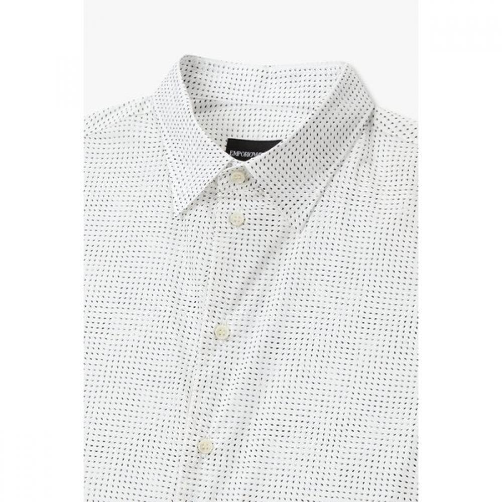 Emporio Armani Мужская эластичная рубашка в горошек A516104002