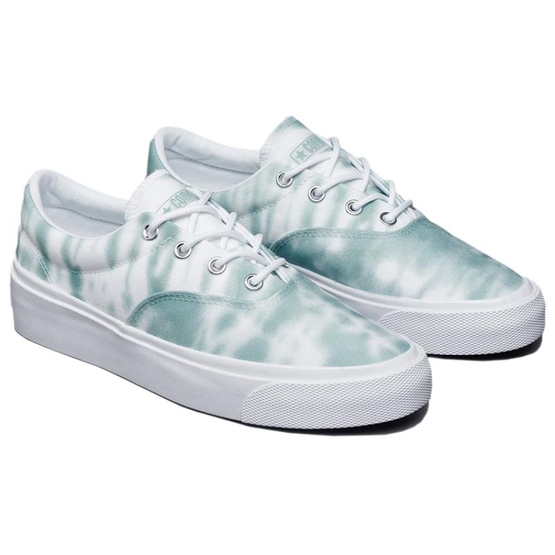 Converse Skidgrip Cvo Low Top Shibori Tie Dye Classic Low Top Canvas Shoes Unisex White and Green