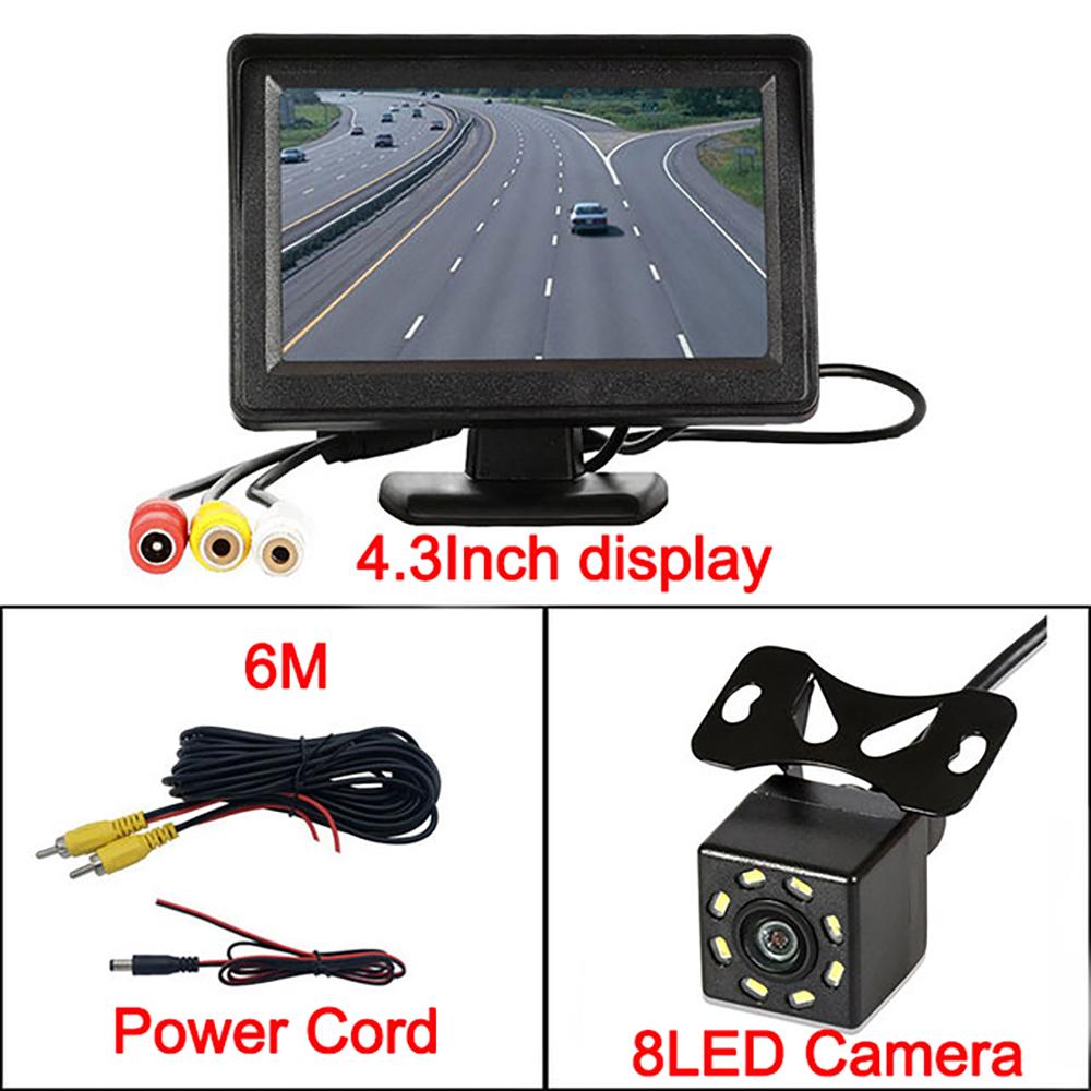 Простая установка 4,3-дюймовая камера заднего вида, экран монитора, камера заднего вида для парковки, система парковки, камера для автомобиля