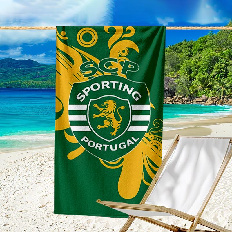 Пляжное полотенце из микрофибры с гербом Sporting Cp, легкое и быстросохнущее, для летних путешествий, незаменимое для пляжа, бассейна, на открытом воздухе