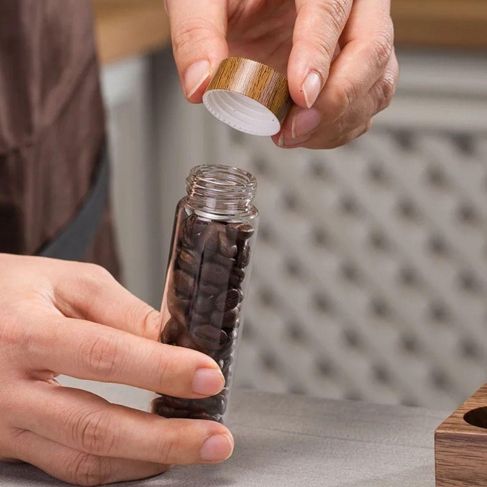 Portable Tea Tube Display Rack With Breathable Lid Tea Tube Bottle  Coffee Bean Storage