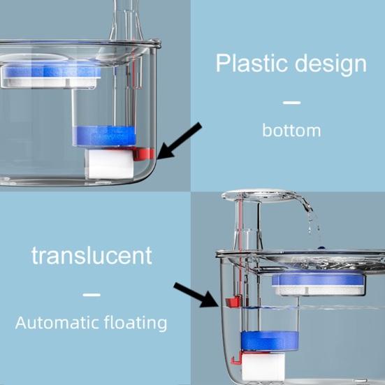 1 комплект, 2 л, фонтанчик для воды для домашних животных, большая емкость, мультифильтрация, автоматический диспенсер для воды для собак, кошек