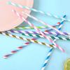 25pcs Paper Straws Disposable Cutlery Kitchen Accessories Wedding Birthday Party Decorations