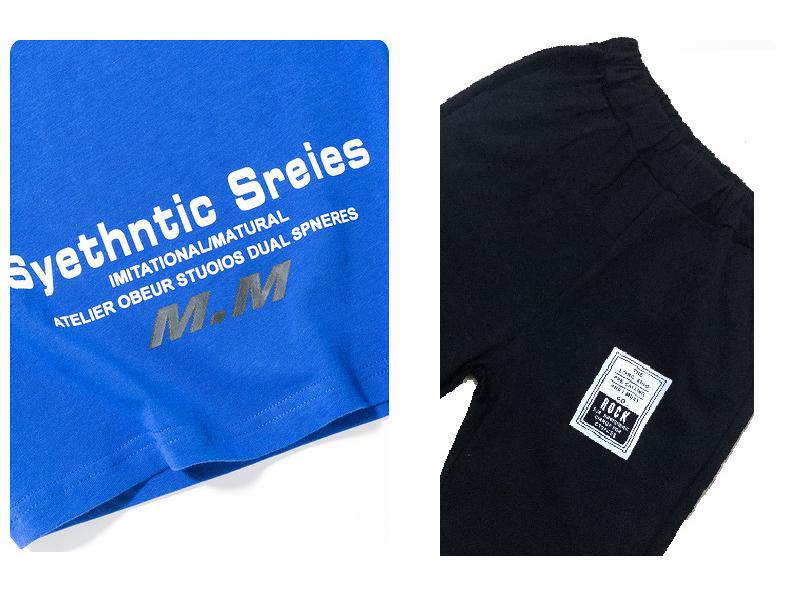 Летний повседневный спортивный костюм-двойка для мальчиков 2025 года в корейском стиле