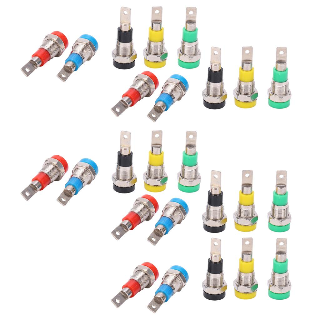 5Sets Banana Plug Stable Transmission Corrosion Resistant 4mm 5 Colors Banana Panel Terminal for Ship Computer