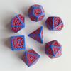 7pcs/set New Hollow Acrylic Number Dice for DND Cthulhu COC TRPG Board Game Running Team Polyhedral Dice DND Dice Set
