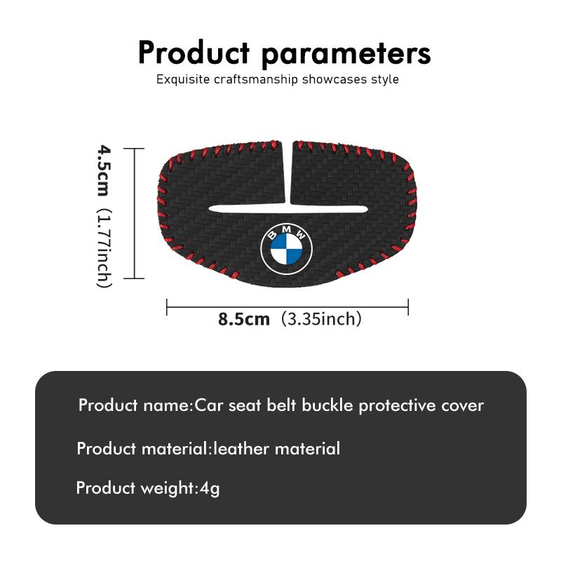 CLRJ1 Leather Car Seat Belt Buckle Protector Anti-Scratch Fastener Clip For BMW M 1 3 4 5 6 7 Series X1 X3 X4 X5 G20 G38 F48 E36 E39
