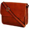 Jony Vintage Handmade Genuine Leather Brown Messenger Cross-body Shoulder Bag for Men's