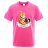 Meowscle Workout Cartoons Tshirts Man Casual Breathable Street Sweat Summer T-Shirts Personality Loose Cotton T Shirt For Men