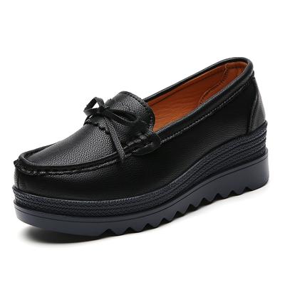 35-41 женские большие размеры модные толстые подошвы увеличивающие рост губчатые туфли качалка обувь для мам