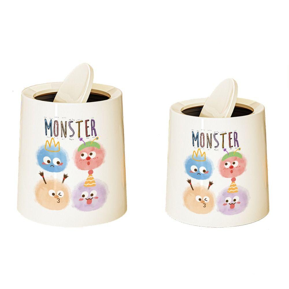 Creative Garbage Bin Cute Paper Basket with Lid Rubbish Bin Toilet