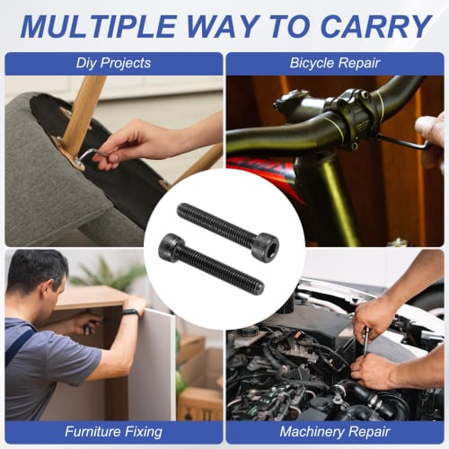 PATIKIL 10-Piece Hex Socket Head Cap Screws, M5 X 30mm, 12.9 Grade Carbon Steel, for Home Hardware, Electrical, and Mechanical Equipment Installation