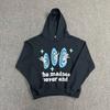 Unisex Oversized Hooded Sweatshirt Set With Puff Letter Print Streetwear Casual Tracksuit Teens Adults