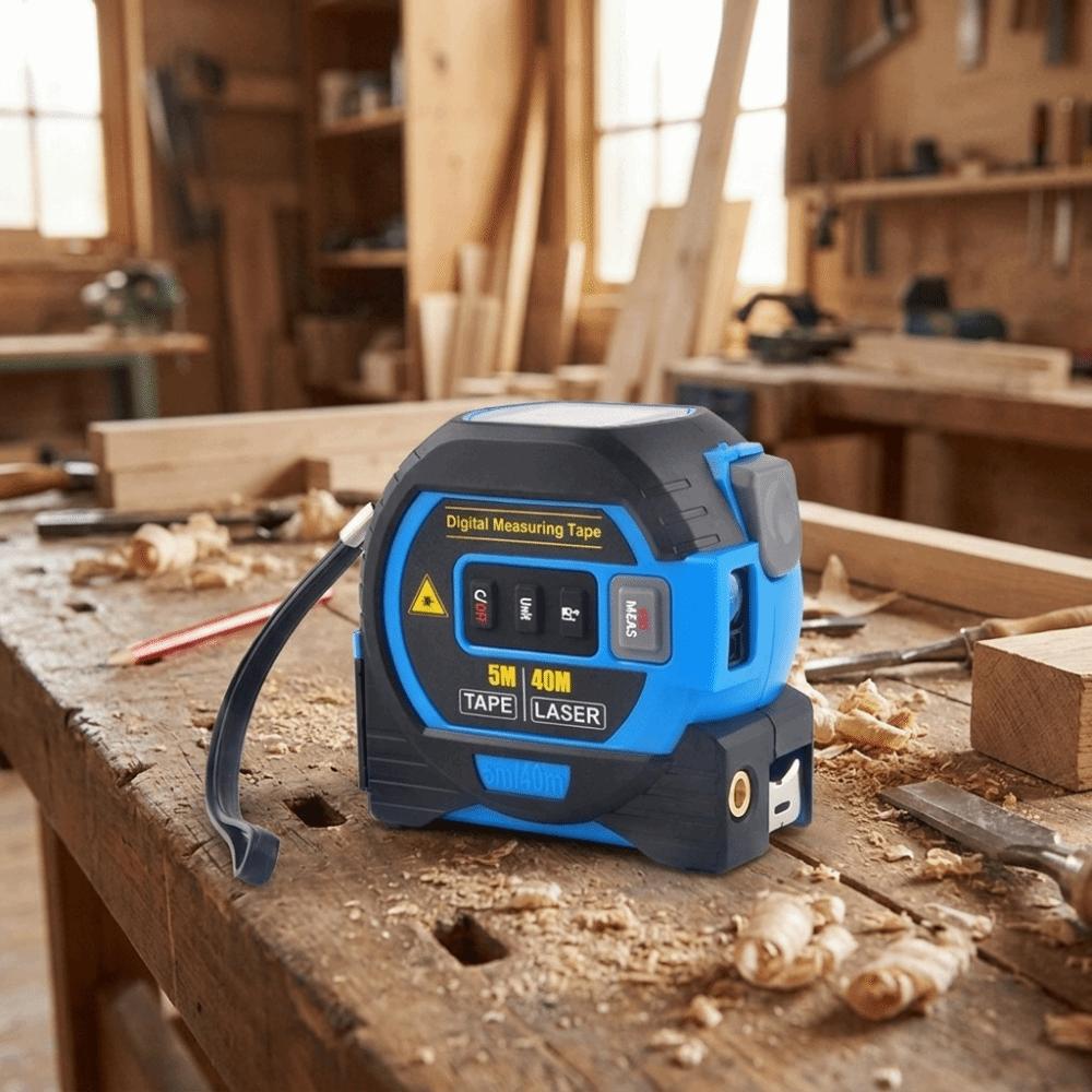 3 in 1 Laser Tape Measure High Precision Measuring Tape Laser Rangefinder Building Construction