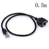 1Pc Rj45 Male To Female Screw Panel Mount Ethernet Lan Network Extension Cable