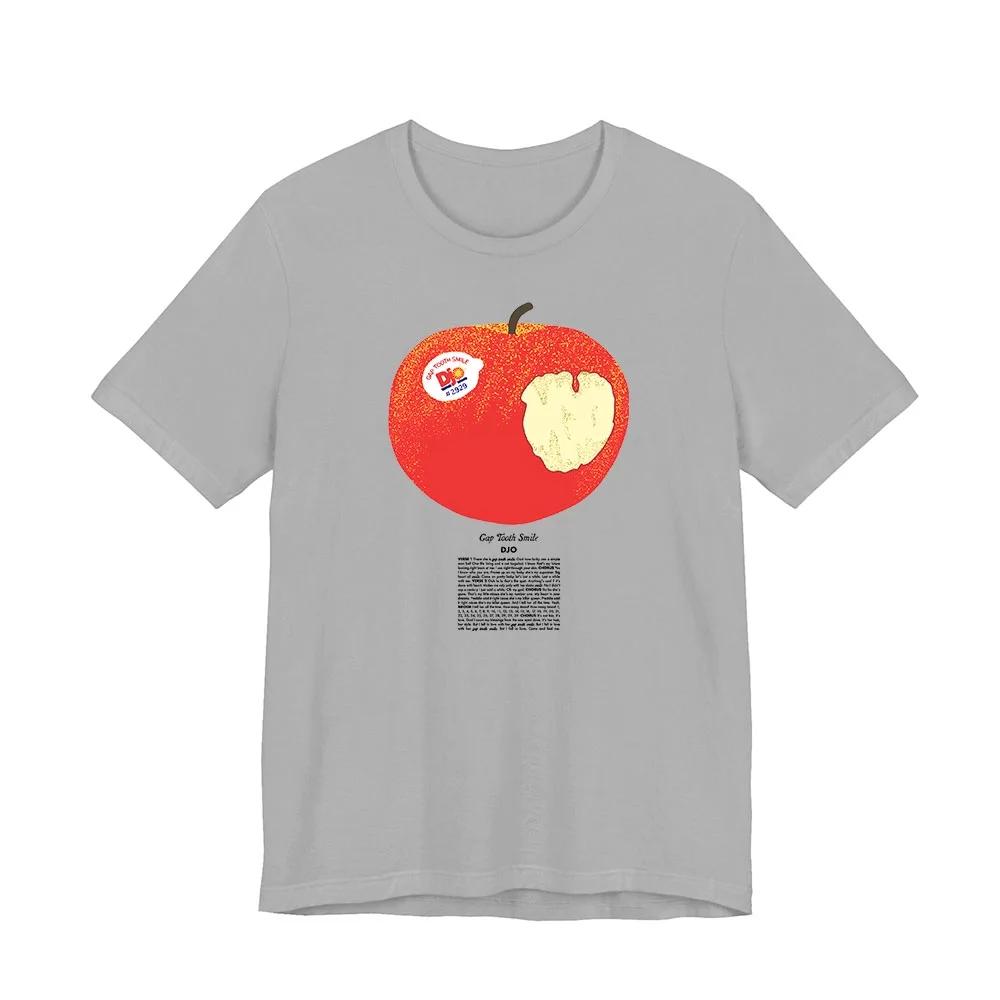 Djo Merch Футболка с яблоком Модная Унисекс Унисекс Женская Повседневная футболка с коротким рукавом