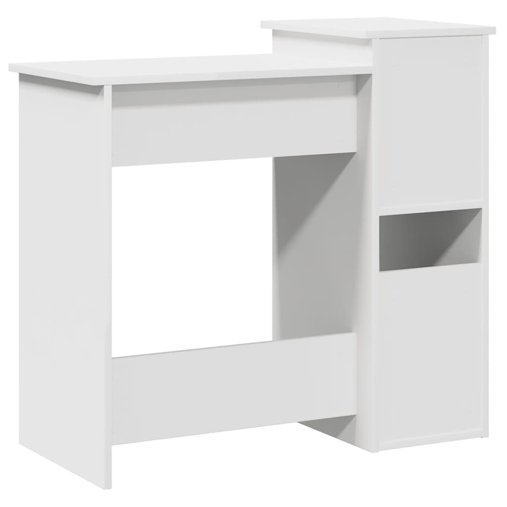 Vidaxl Biurko Z Półkami, Biała, 84X40X78 Cm, Materiał Drewnopochodny