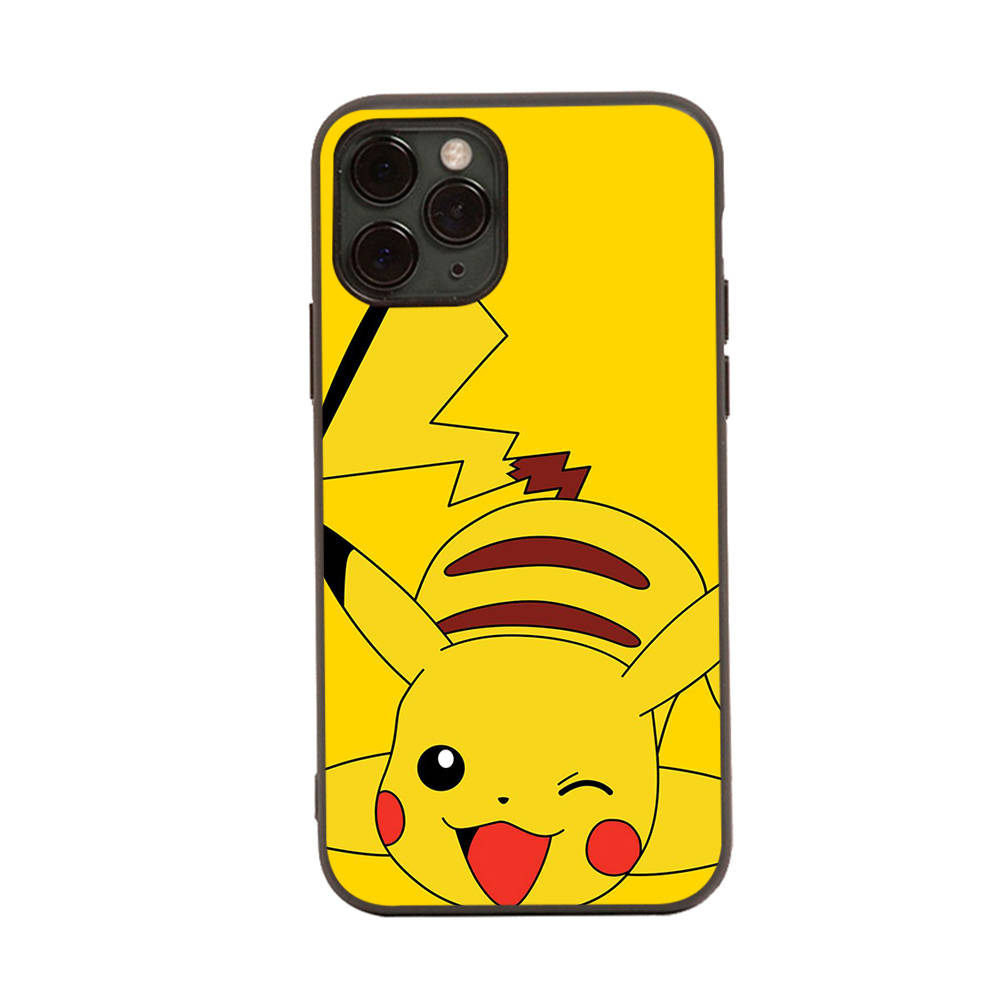 Чехол PK10 Pikachu PokémonBlack Sofe для Xiaomi Poco X6 X4 M5 M6 F5 F6 C65 C55 C50 C51 C40 Pro Redmi 14C A3X 13C 12C 11T 10A 9C Note 7 6 8A Plus