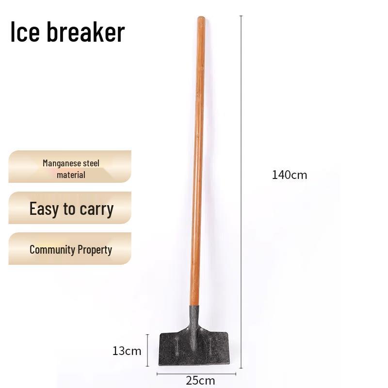 Heavy-Duty Manganese Steel Ice Breaker & Snow Shovel