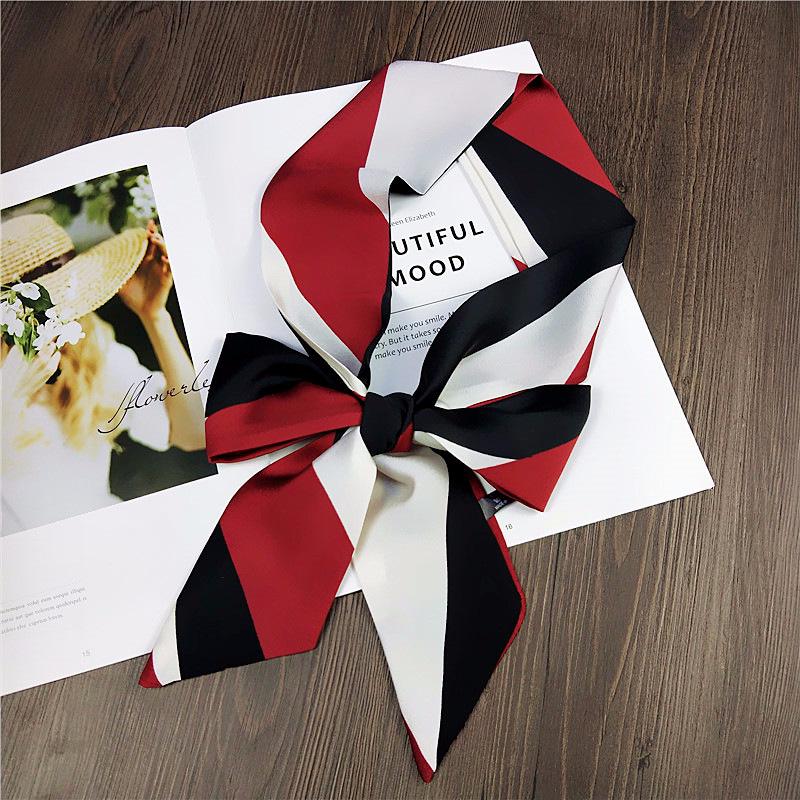 Small Scarf Women'S Long Style Spring And Autumn Double-Sided Decoration Versatile Winter Small Scarf Professional Scarf Long Scarf Accessory