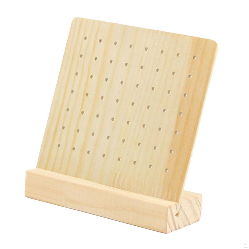 Wooden Pegboard Display Stand Jewellery Rack Organizer Earring for Selling