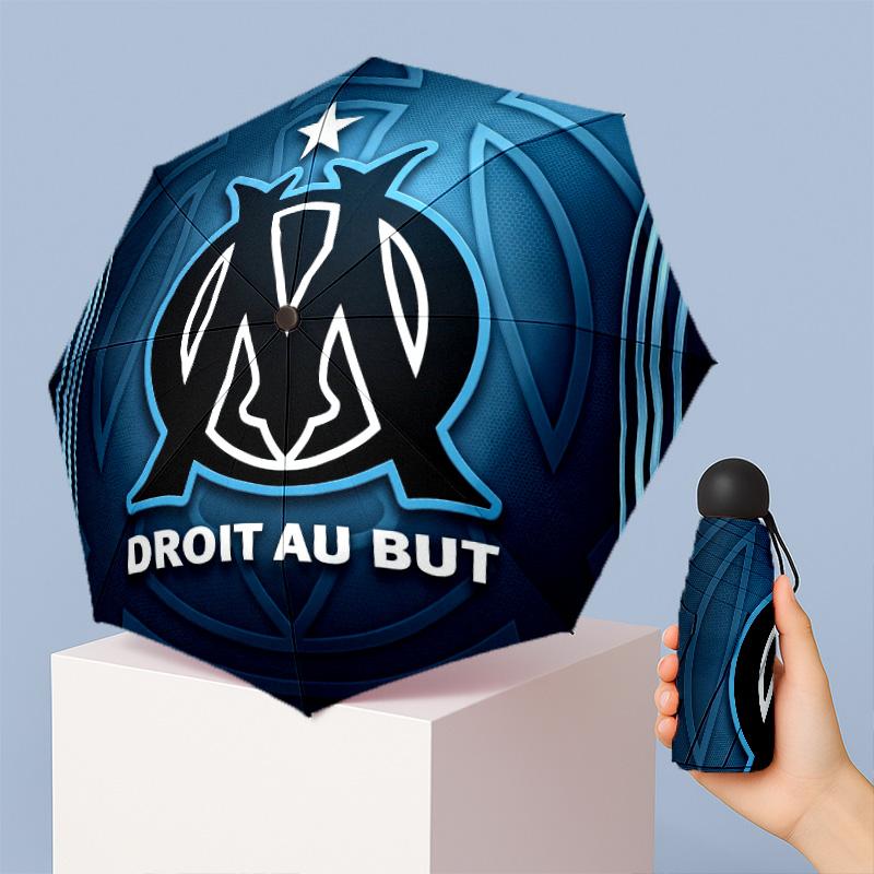 Olympique Lyonnais FC Mini 5 Fold Pocket Umbrella Compact Lightweight Anti UV Rain Sun Protection Umbrella Portable Travel Umbrella