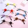 Retro Hip Hop Metal Frame Shades Punk Sun Glasses Small Round Sunglasses