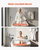 Tub Transfer Bench with Handle, 150 kg Shower Bath Seat, Portable Bathtub Bench for 41 cm-62 cm Wide Tubs, Bath Board with Adjustable Non-Slip Feet