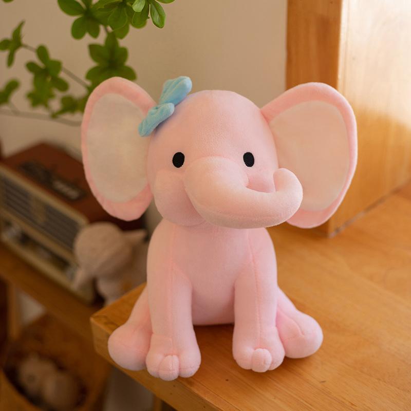 Elephant Plush Toys Stuffed Animal Doll For Kids White Elephant Toys Cartoon For Girls Cute Toys