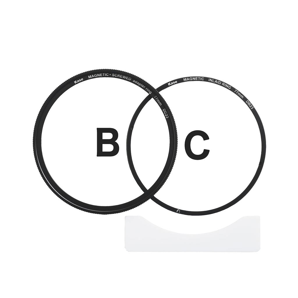 Kase Magnetic Filter Adapter 77mm of 2 (Set "B+C")