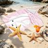 Custom Name Personalized Miffy Print Beach Towel, for Trip Camping Beach Party Home Decor, Birthday Gift for Family & Friends