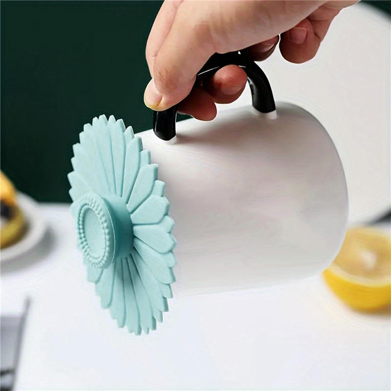 3 шт. практичных силиконовых чехлов для чашек, гибкие чехлы для кружек в форме подсолнуха, универсальные крышки для чашек для заварочных чайников, кофе